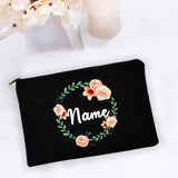 Personal Custom Name Flower Makeup Bag Pouch Travel Outdoor Girl Women Cosmetic Bags Toiletries Organizer Lady Wash Storage Case