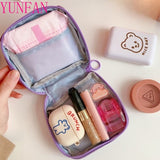 Small Cosmetic Bag Girl Lipstick Bag Women Make Up Organizer Bag Beautician Makeup Pouch Sanitary Pads Bags Toiletry Beauty Case