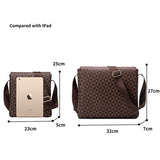 Black Man Messenger Bags Classic Leather Men Bags Shoulder Crossbody Business Briefcase Sling Printed Male Bag