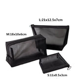 1PCS Women&#39;s Cosmetic Bag Travel Neceser Black Toiletry Kit Transparent Makeup Organizer Washing Pouch Small Large Make Up Bag