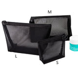 1PCS Women&#39;s Cosmetic Bag Travel Neceser Black Toiletry Kit Transparent Makeup Organizer Washing Pouch Small Large Make Up Bag