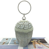Sliver Diamonds Rhinestone Round Ball Evening Bags For Women 2021 Fashion Mini Tassels Clutch Bag Ladies Ring Handbag Clutches