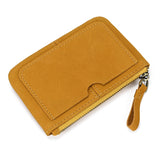 Men's Genuine Leather Zipper Coin Wallet Wowen natural Leather Mini Short Purse Card Holder Change Purse For Man Clutch Wallets