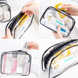 Transparent Cosmetic Bag PVC Women Zipper Clear Makeup Bags Beauty Case Travel Make Up Organizer Storage Bath Toiletry Wash Bag