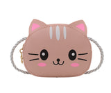 Fashion Princess Children&#39;s Mini Handbags Baby Girls PU Leather Small Shoulder Crossbody Bags Cute Cat Kids Coin Purse Wallet