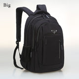 Big Capacity Men Backpack Laptop 15.6 Oxford Gray Solid High School Bags Teen College Student Back Pack Multifunctional Bagpack