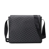 Black Man Messenger Bags Classic Leather Men Bags Shoulder Crossbody Business Briefcase Sling Printed Male Bag