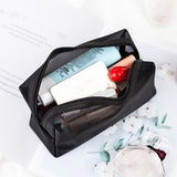 1PCS Women&#39;s Cosmetic Bag Travel Neceser Black Toiletry Kit Transparent Makeup Organizer Washing Pouch Small Large Make Up Bag