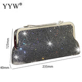 Women Evening Clutch Bag Diamond Clutch Female Silver Day Clutch Wedding Purse Party Banquet Black/Gold Bolsas Mujer 2019